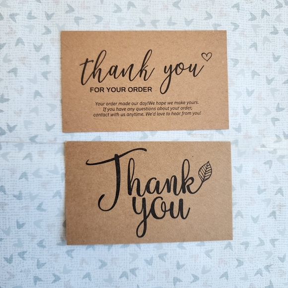 100 PC kraft business card and Stickers - Picture 2 of 3